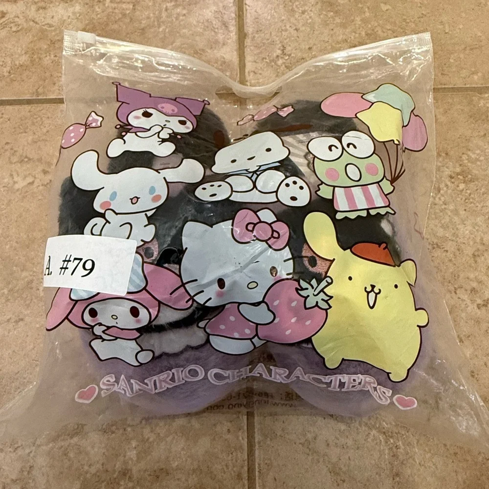 SANRIO toddlers Kuromi & My Melody Fluffy Slippers